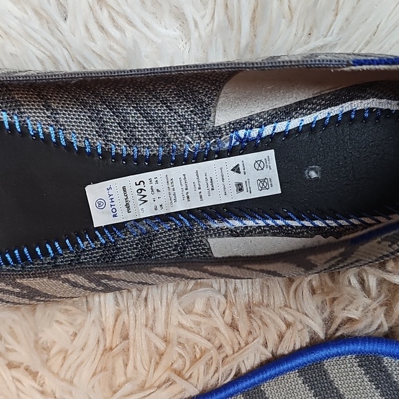 Rothy’s The Point Size 9.5 Gray Zebra Stripe Flats - Picture 9 of 9